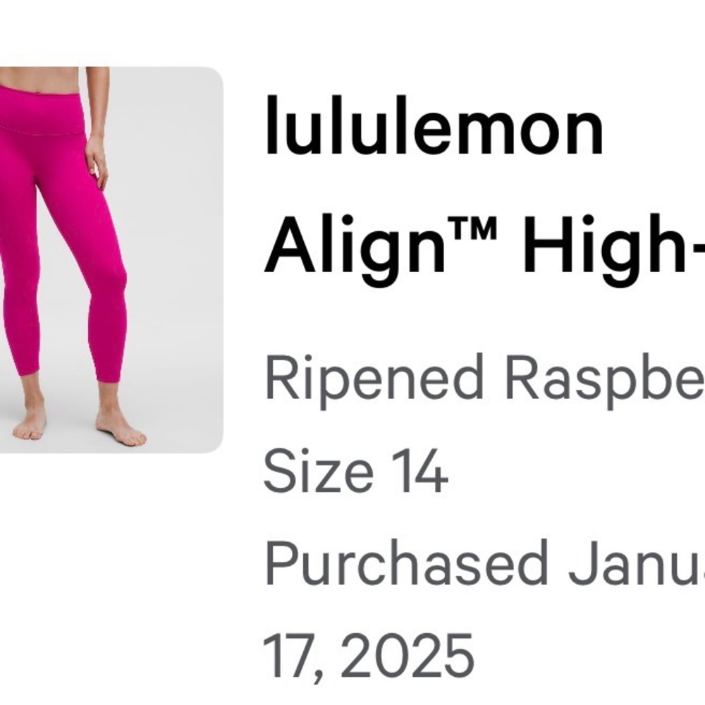 lululemon Align High-Rise Leggings in Ripened Raspberry